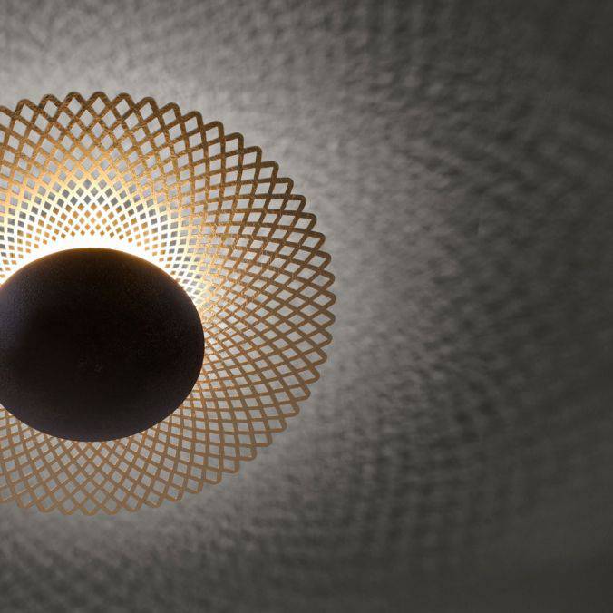 Paul Neuhaus 6551-48 NEVIS LED-Deckenleuchte 17.6 W Rost-Braun, Blattgold (glänzend)