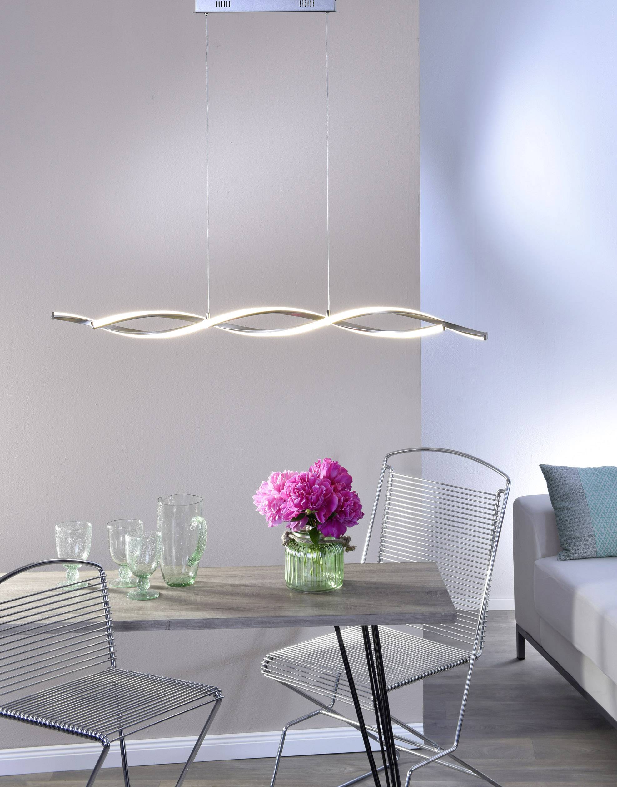 Paul Neuhaus POLINA 9142-55 LED-Pendelleuchte 20 W Edelstahl (gebürstet)