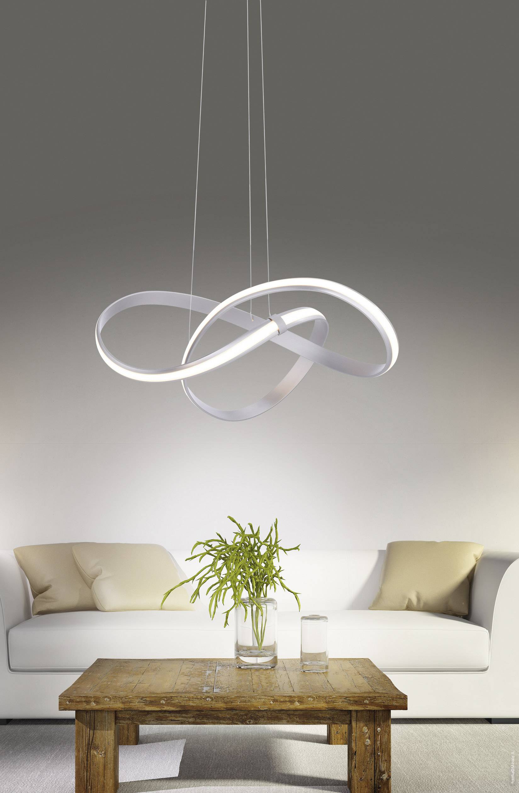 Paul Neuhaus MELINDA 8291-55 LED-Pendelleuchte 30 W Edelstahl (gebürstet)