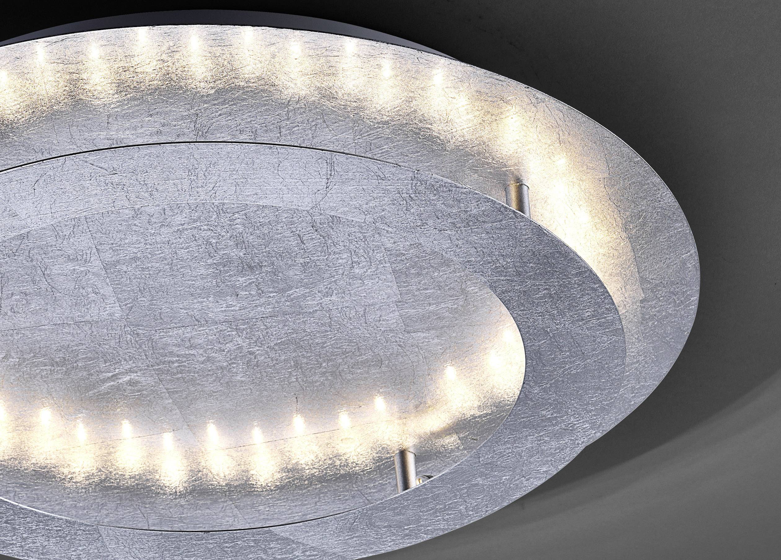 Paul Neuhaus 9621-21 NEVIS LED-Deckenleuchte 24 W Blattsilber (glänzend)
