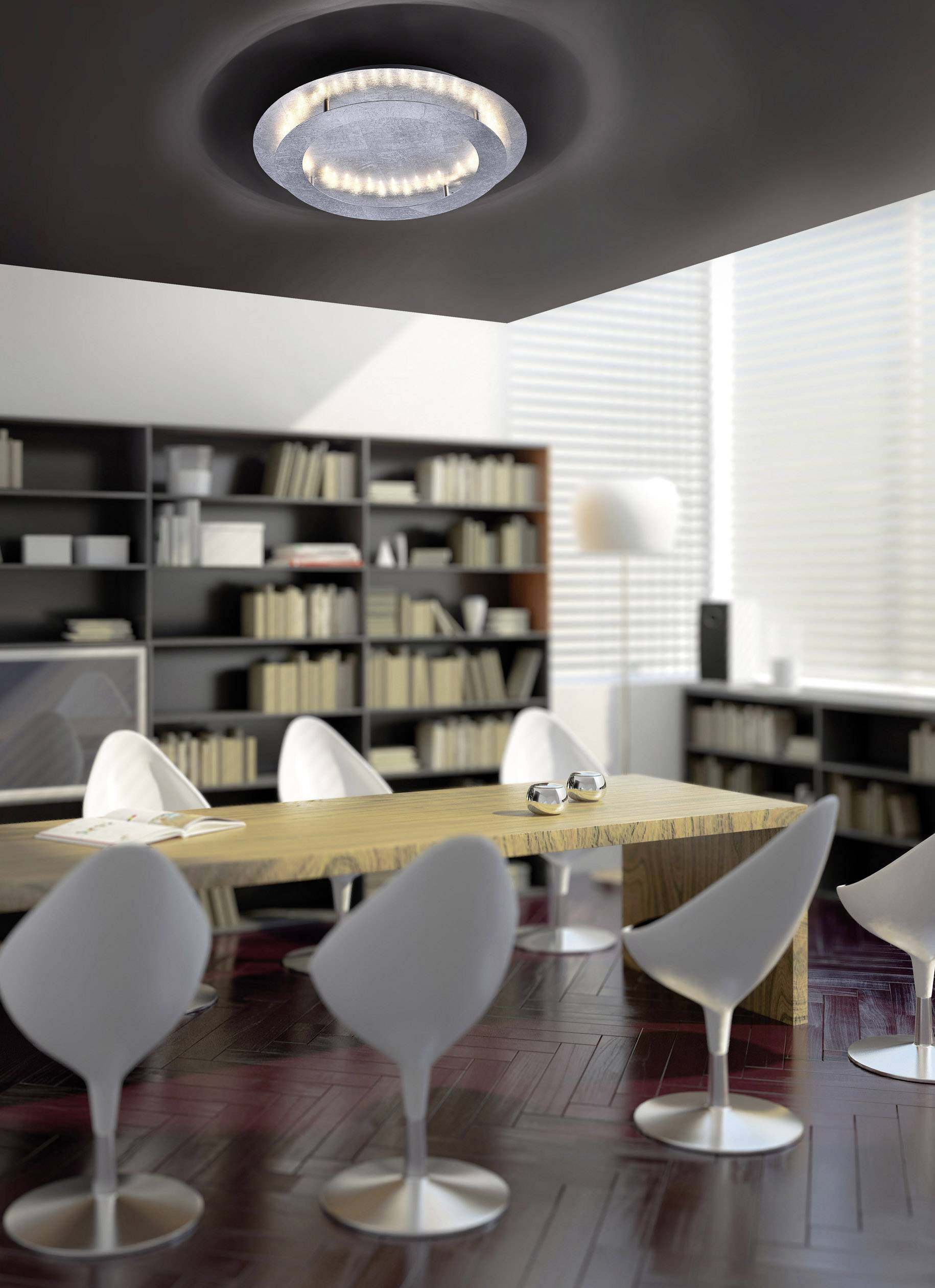 Paul Neuhaus 9621-21 NEVIS LED-Deckenleuchte 24 W Blattsilber (glänzend)