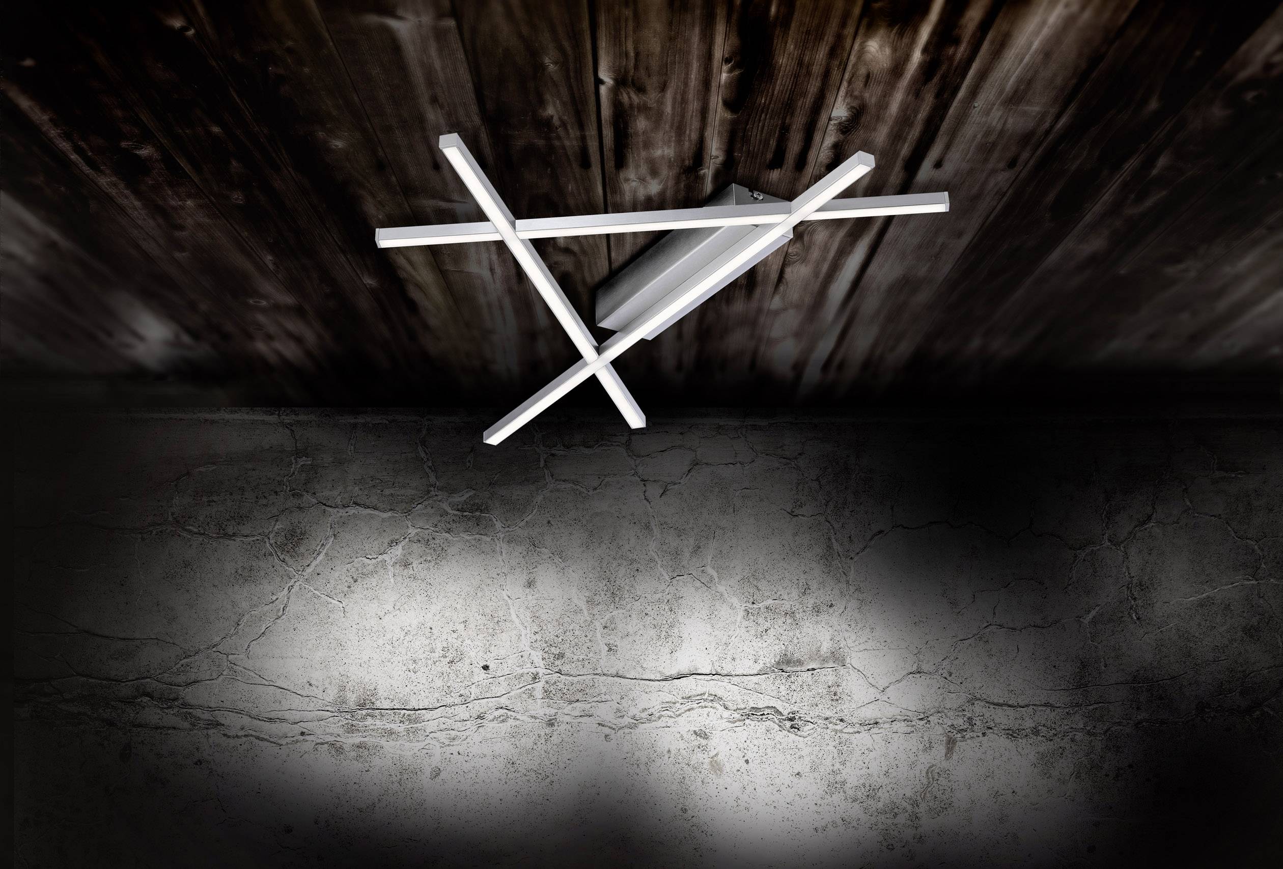 Paul Neuhaus 8050-55 STICK 2 LED-Deckenleuchte 14W Edelstahl (gebürstet)