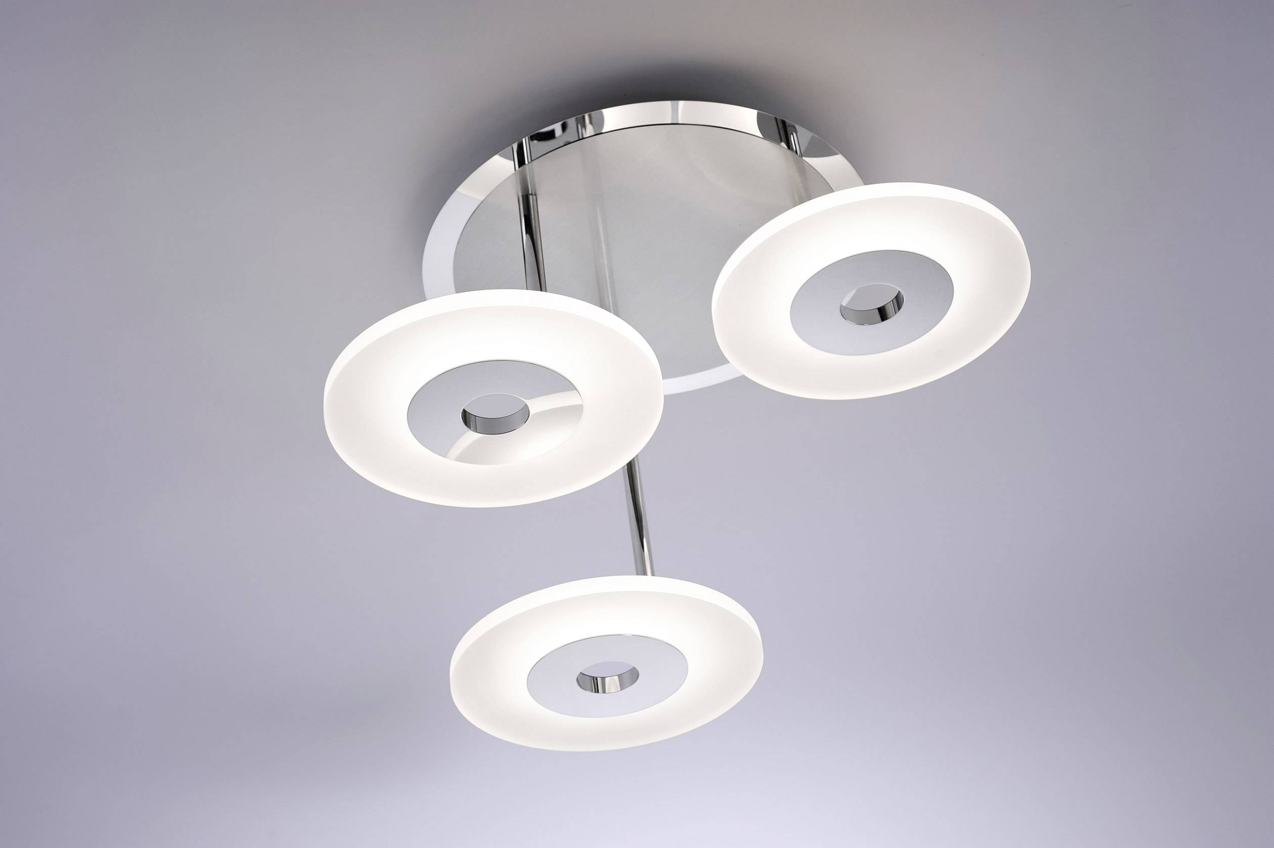 Paul Neuhaus 6446-55 ADALI LED-Deckenleuchte 37.5W Edelstahl, Weiß