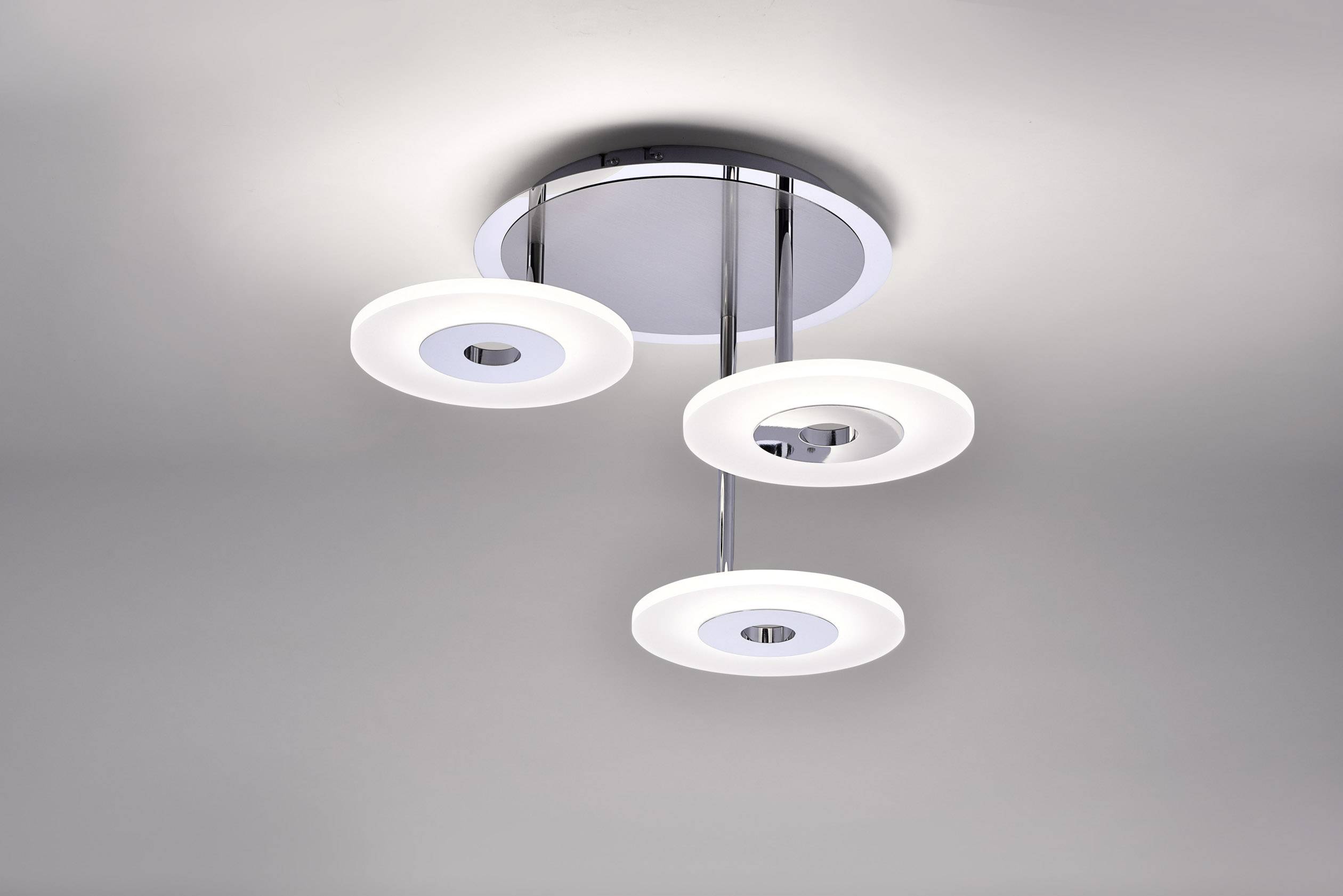 Paul Neuhaus 6446-55 ADALI LED-Deckenleuchte 37.5W Edelstahl, Weiß