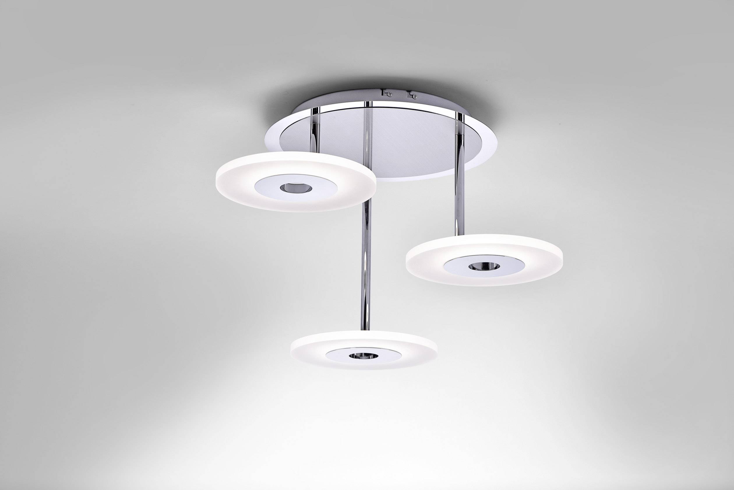 Paul Neuhaus 6446-55 ADALI LED-Deckenleuchte 37.5W Edelstahl, Weiß