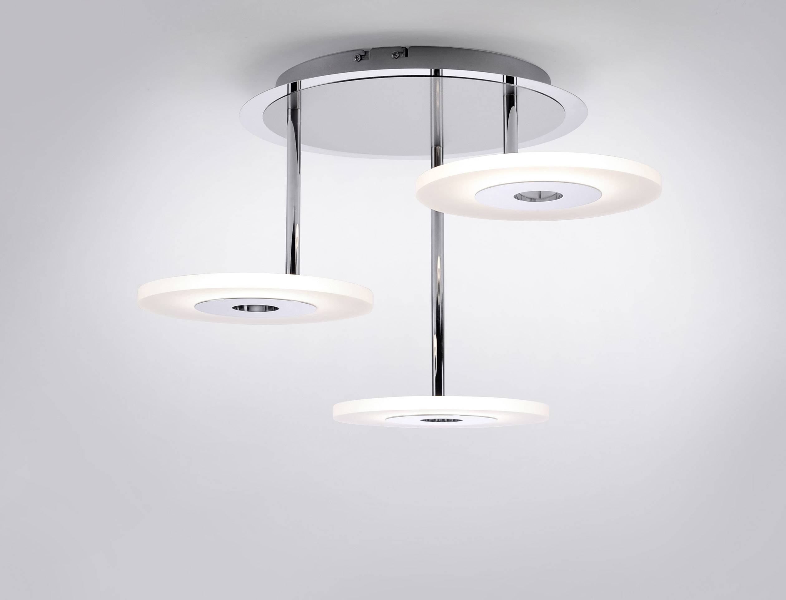 Paul Neuhaus 6446-55 ADALI LED-Deckenleuchte 37.5W Edelstahl, Weiß