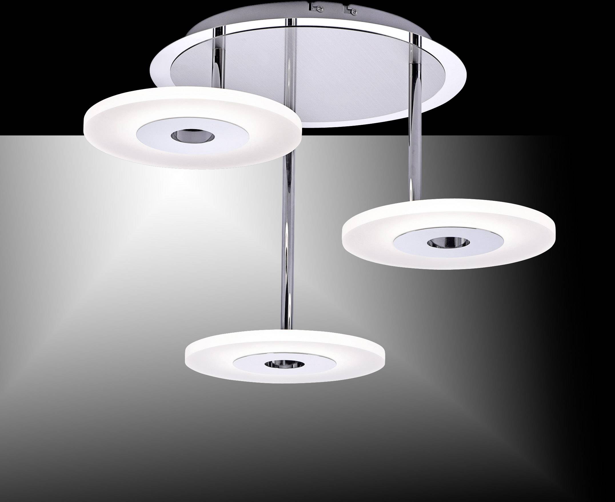 Paul Neuhaus 6446-55 ADALI LED-Deckenleuchte 37.5W Edelstahl, Weiß