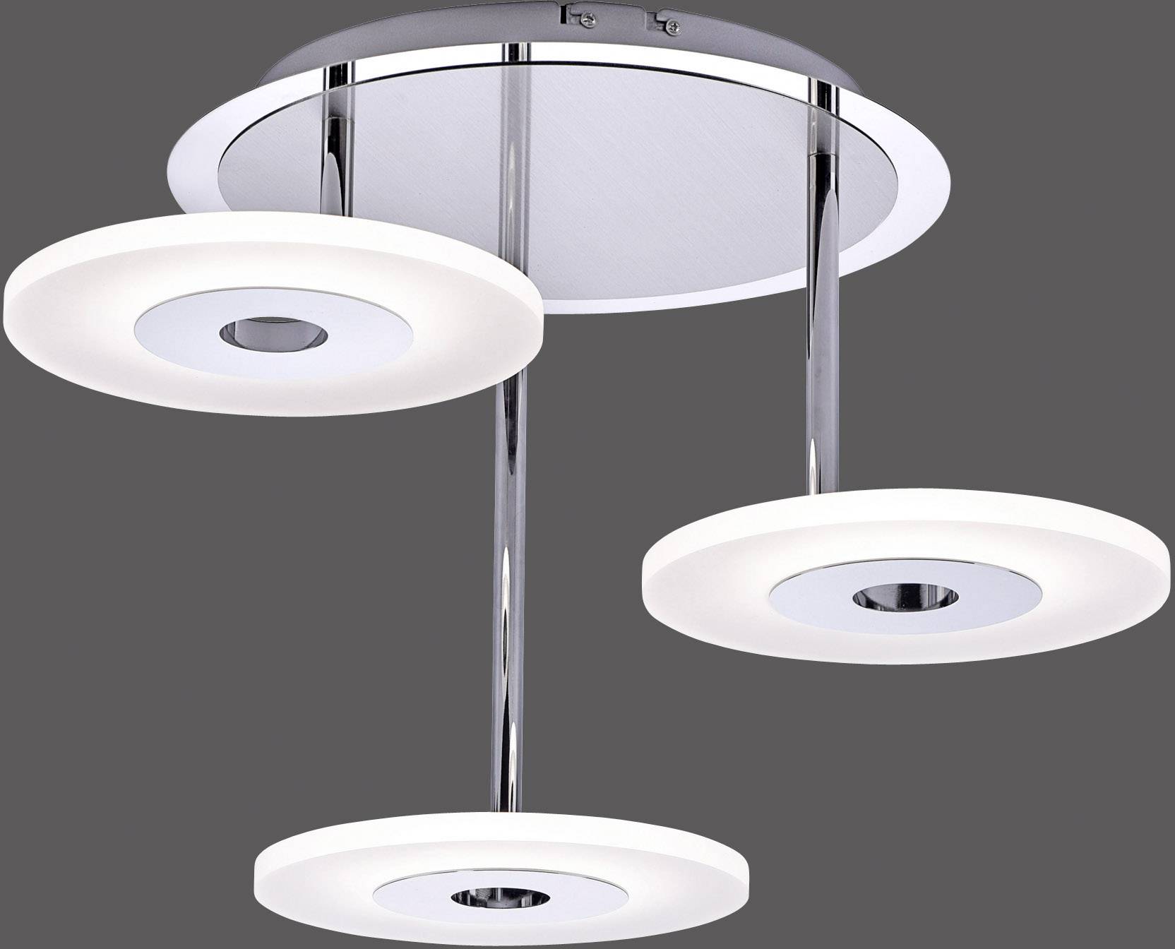 Paul Neuhaus 6446-55 ADALI LED-Deckenleuchte 37.5W Edelstahl, Weiß