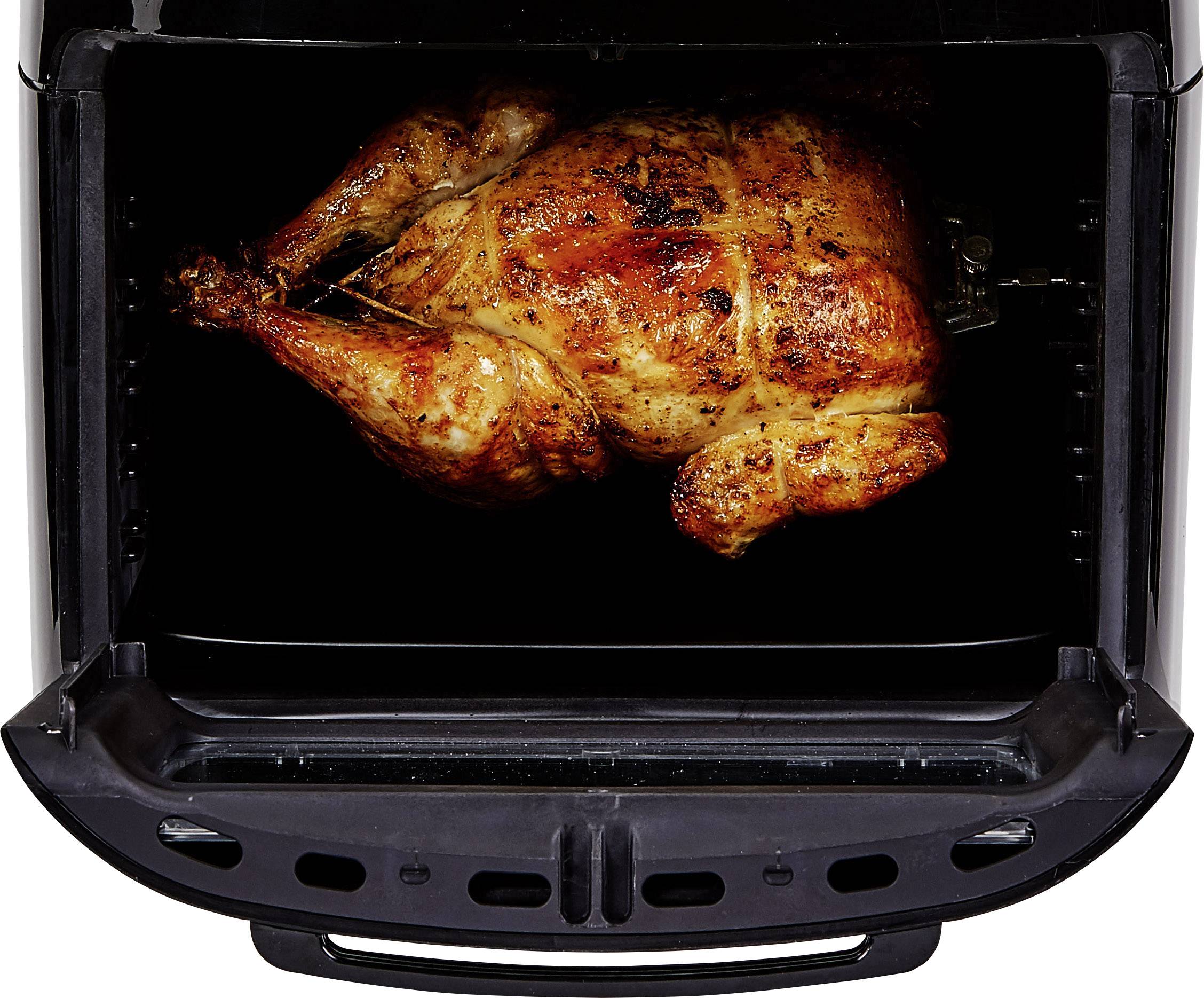 MediaShop Power AirFryer Multi-Function Heißluft-Ofen 1800 W Grillfunktion Schwarz