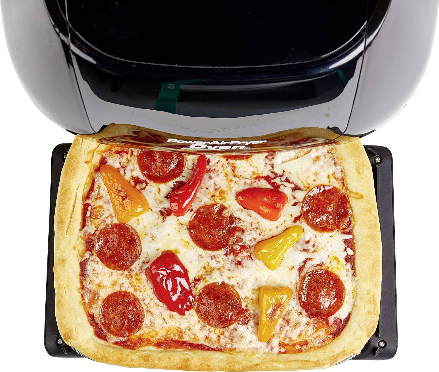 MediaShop Power AirFryer Multi-Function Heißluft-Ofen 1800 W Grillfunktion Schwarz