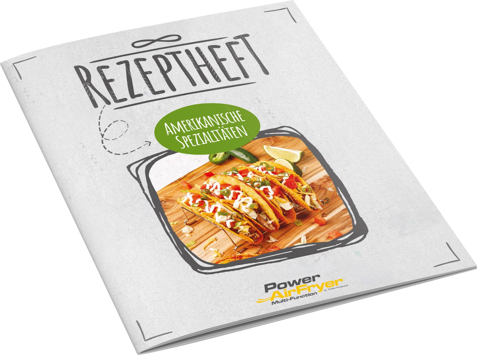 MediaShop Power AirFryer Multi-Function Heißluft-Ofen 1800 W Grillfunktion Schwarz