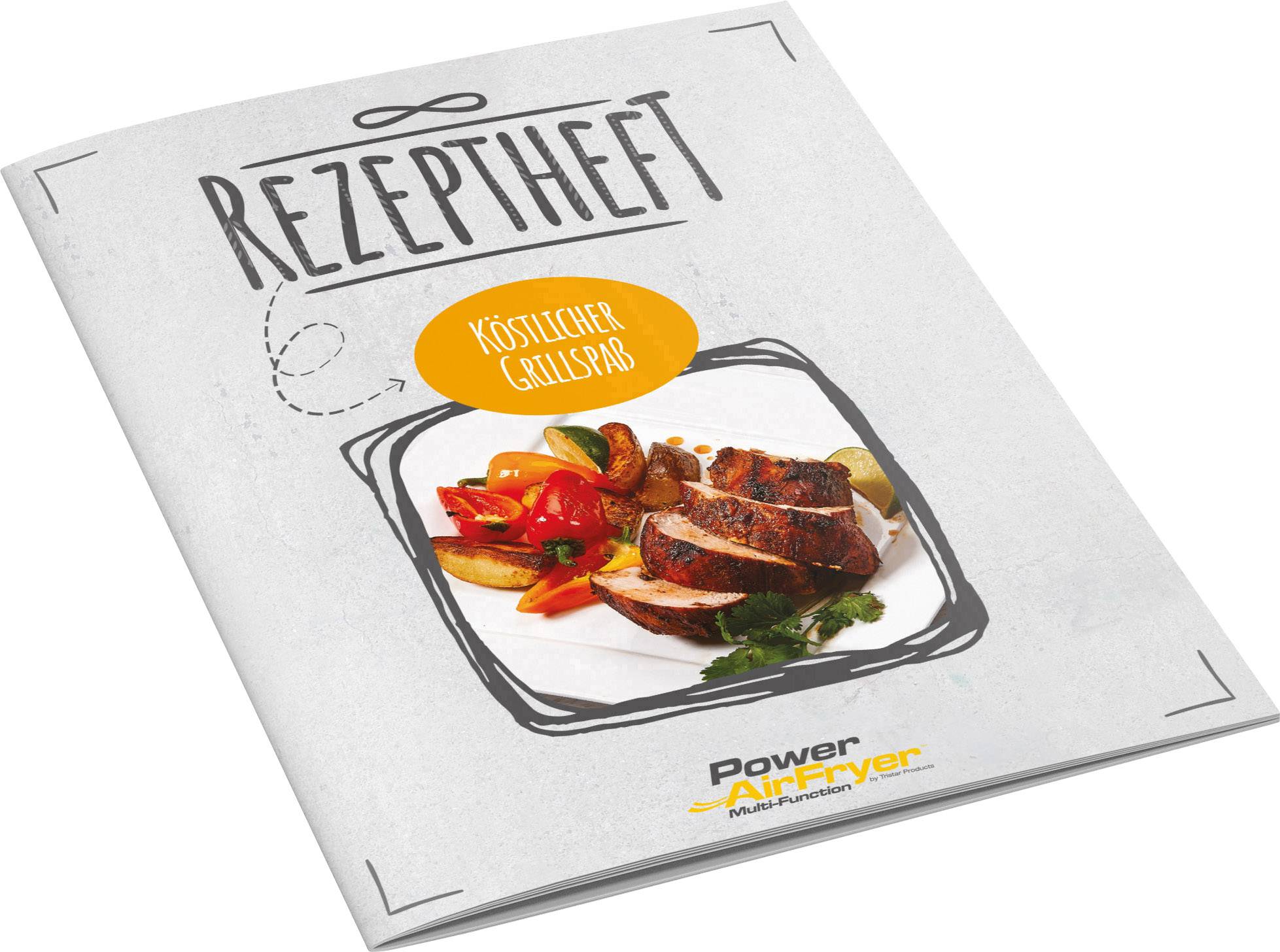 MediaShop Power AirFryer Multi-Function Heißluft-Ofen 1800 W Grillfunktion Schwarz