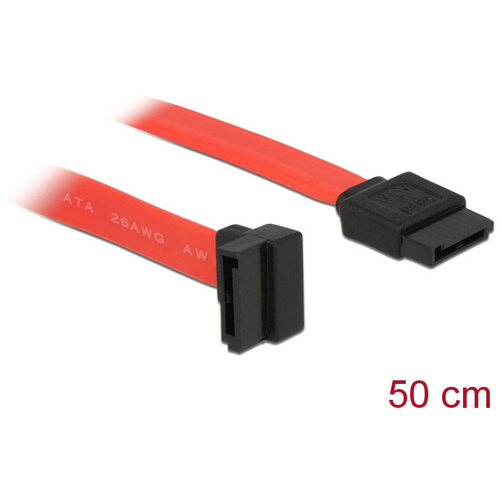 Delock Festplatten Anschlusskabel [1x SATA-Buchse 7pol. - 1x SATA-Buchse 7pol.] 0.50 m Rot
