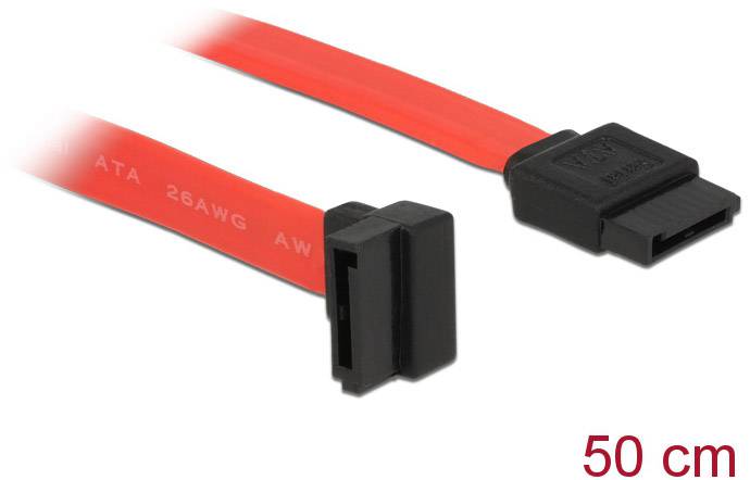 Delock Festplatten Anschlusskabel [1x SATA-Buchse 7pol. - 1x SATA-Buchse 7pol.] 0.50 m Rot