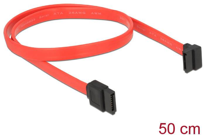 Delock Festplatten Anschlusskabel [1x SATA-Buchse 7pol. - 1x SATA-Buchse 7pol.] 0.50 m Rot
