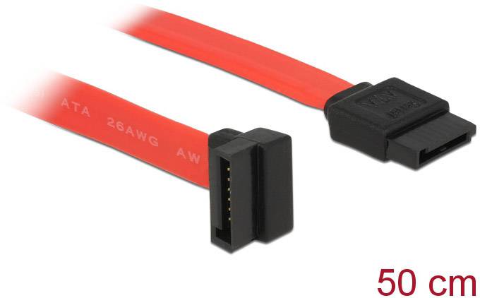 Delock Festplatten Anschlusskabel [1x SATA-Buchse 7pol. - 1x SATA-Buchse 7pol.] 0.50 m Rot