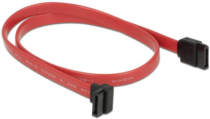 Delock Festplatten Anschlusskabel [1x SATA-Buchse 7pol. - 1x SATA-Buchse 7pol.] 0.50 m Rot