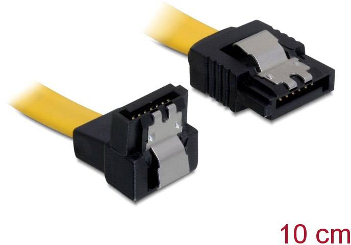 Delock Festplatten Anschlusskabel [1x SATA-Buchse 7pol. - 1x SATA-Buchse 7pol.] 0.10 m Gelb