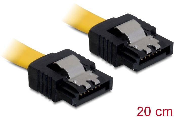 Delock Festplatten Anschlusskabel [1x SATA-Buchse 7pol. - 1x SATA-Buchse 7pol.] 0.20 m Gelb