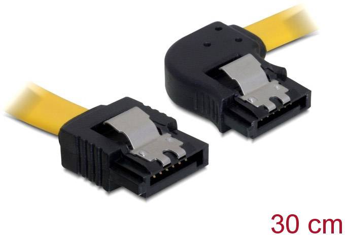 Delock Festplatten Anschlusskabel [1x SATA-Buchse 7pol. - 1x SATA-Buchse 7pol.] 0.30 m Gelb