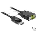Delock DisplayPort / DVI Adapterkabel DisplayPort Stecker, DVI-D 24+1pol. Stecker 1.00m Schwarz 82590 DisplayPort-Kabel