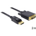 Câble adaptateur Delock DisplayPort / DVI Fiche mâle DisplayPort, Fiche mâle DVI-D 24+1 pôles 2.00 m noir 82591 Câble DisplayPort