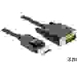 Delock DisplayPort / DVI Adapterkabel DisplayPort Stecker, DVI-D 24+1pol. Stecker 3.00m Schwarz 82592 DisplayPort-Kabel