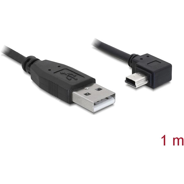 Delock USB-Kabel USB 2.0 USB-A Stecker, USB-Mini-B Stecker 1.00 m Schwarz 82681 Delock USB-Kabel USB 2.0 USB-A Stecker, USB-Mini-B Stecker 1.00 m Schwarz 82681