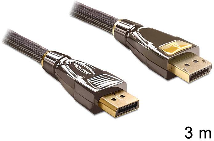 Delock DisplayPort Anschlusskabel DisplayPort Stecker, DisplayPort Stecker 3.00 m Anthrazit 82772 DisplayPort-Kabel