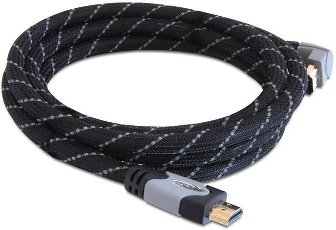 Delock HDMI Anschlusskabel HDMI-A Stecker, HDMI-A Stecker 1.00 m Schwarz 82993 4K UHD, vergoldete Steckkontakte HDMI-Kabel