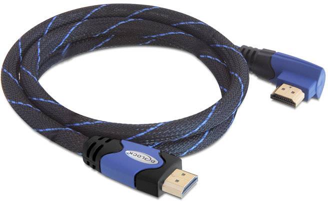 Delock HDMI Anschlusskabel HDMI-A Stecker, HDMI-A Stecker 5.00 m Schwarz 82958 4K UHD, vergoldete Steckkontakte HDMI-Kabel
