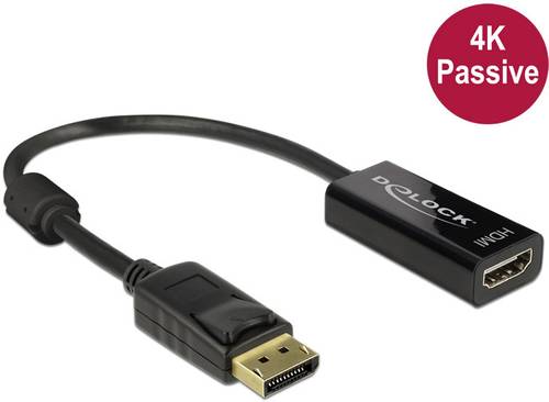 Delock DisplayPort / HDMI Adapterkabel DisplayPort Stecker, HDMI-A Buchse 0.20m Schwarz 62609 vergol