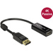 Delock DisplayPort / HDMI Adapterkabel DisplayPort Stecker, HDMI-A Buchse 0.20m Schwarz 62609 vergoldete Steckkontakte