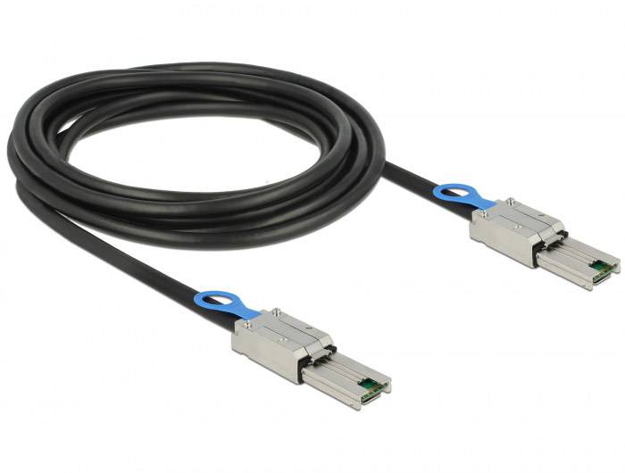 Delock Festplatten Anschlusskabel [1x Mini-SAS-Stecker (SFF-8088) - 1x Mini-SAS-Stecker (SFF-8088)] 3.00 m Schwarz