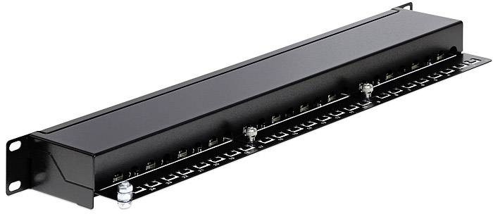 Delock 24 Port Netzwerk-Patchpanel CAT 6 1 HE Bestückt