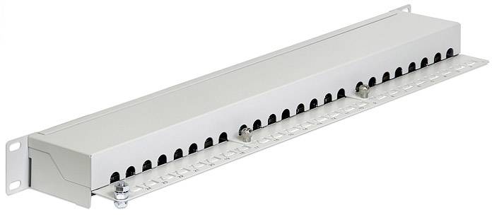 Delock 24 Port Netzwerk-Patchpanel CAT 6 1 HE Bestückt