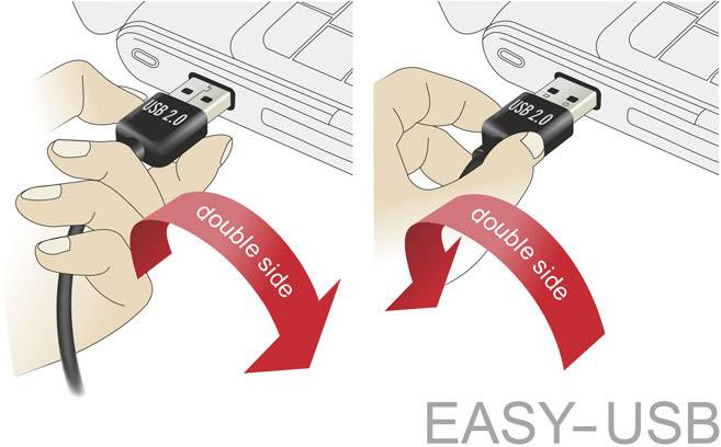 Delock USB-Kabel USB 2.0 USB-A Stecker, USB-Micro-B Stecker 1.00 m Schwarz beidseitig verwendbarer Stecker, vergoldete Steckkontakte 83844