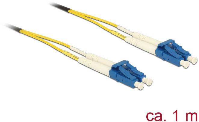 Delock 84599 Glasfaser LWL Anschlusskabel 1.00 m Gelb [1x LC-Stecker - 1x LC-Stecker] 9/125 µ Singlemode OS2