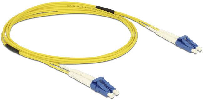 Delock 84606 Glasfaser LWL Anschlusskabel 2.00 m Gelb [1x LC-Stecker - 1x LC-Stecker] 9/125 µ Singlemode OS2