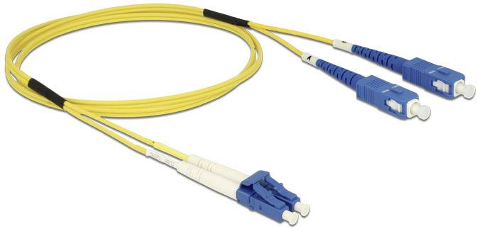 Delock 84609 Glasfaser LWL Anschlusskabel 1.00 m Gelb [1x LC-Stecker - 1x SC-Stecker] 9/125 µ Singlemode OS2