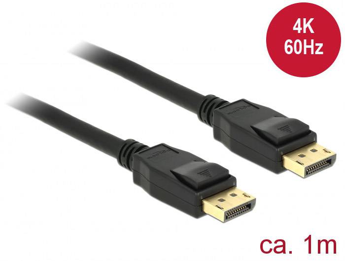 'DisplayPort Kabel' mit 4K 60Hz Unterstützung, Länge: ca. 1 Meter.