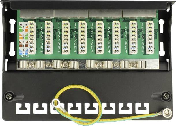 Delock 8 Port Netzwerk-Patchpanel CAT 6a 1 HE