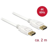 Delock DisplayPort Anschlusskabel DisplayPort Stecker, DisplayPort Stecker 2.00 m Weiß 84877 vergoldete Steckkontakte DisplayPort-Kabel Delock DisplayPort Anschlusskabel DisplayPort Stecker, DisplayPort Stecker 2.00 m Weiß 84877 vergoldete Steckkontakte DisplayPort-Kabel