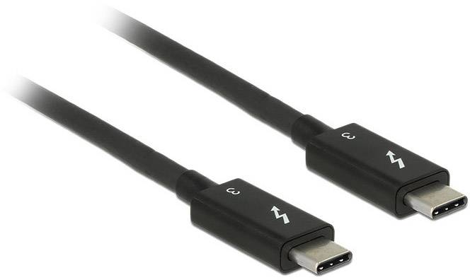 Delock Thunderbolt Anschlusskabel Thunderbolt™ (USB-C®) Stecker, Thunderbolt™ (USB-C®) Stecker 0.50 m Schwarz 84844 Thunderbolt™-Kabel