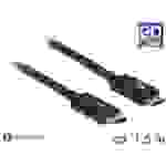 Delock USB Anschlusskabel Thunderbolt™ (USB-C®) Stecker, Thunderbolt™ (USB-C®) Stecker 1.50m Schwarz 84846 Thunderbolt™-Kabel