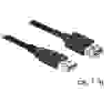 Delock USB-Kabel USB 3.2 Gen1 (USB 3.0 / USB 3.1 Gen1) USB-A Stecker, USB-A Buchse 1.00m Schwarz vergoldete Steckkontakte 85054