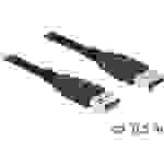 Delock USB-Kabel USB 3.2 Gen1 (USB 3.0 / USB 3.1 Gen1) USB-A Stecker, USB-A Stecker 0.50m Schwarz vergoldete Steckkontakte 85059