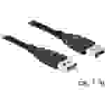 Delock USB-Kabel USB 3.2 Gen1 (USB 3.0 / USB 3.1 Gen1) USB-A Stecker, USB-A Stecker 1.00m Schwarz vergoldete Steckkontakte 85060