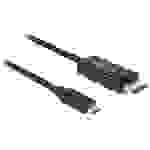 Delock USB-C® / DisplayPort Adapterkabel USB-C® Stecker, DisplayPort Stecker 3.00m Schwarz 85257 vergoldete Steckkontakt