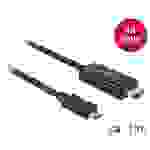 Delock USB-C® / HDMI Adapterkabel USB-C® Stecker, HDMI-A Stecker 1.00m Schwarz 85290 vergoldete Steckkontakte USB-C®-Displaykabel